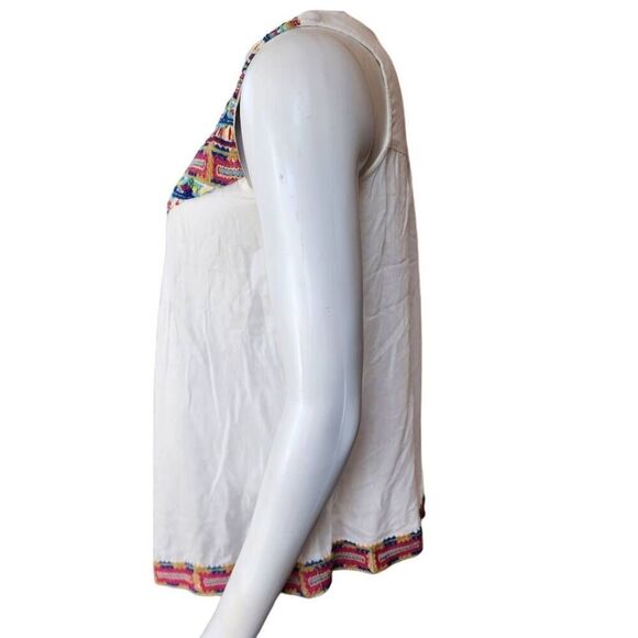 Chelsea & Violet Cream Embroidered & Beaded Tank Top (XS) - Picture 4 of 6